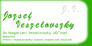 jozsef veszelovszky business card